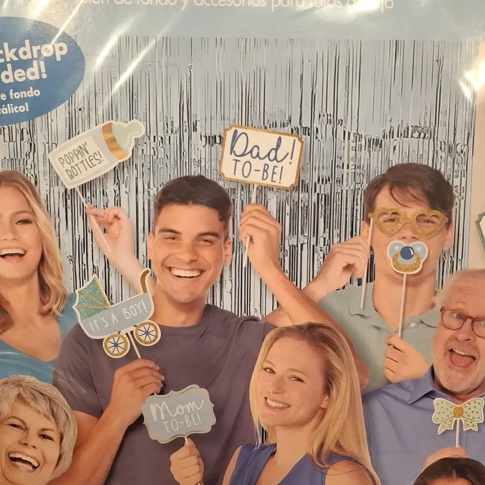 Baby Boy Baby Shower Backdrop & Decorating Kit Decorations